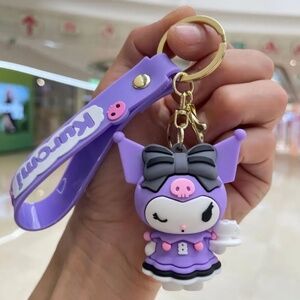 NEW! Sanrio Hello Kitty and Friends Kuromi Pretty in Purple Keychain / Wristlet!